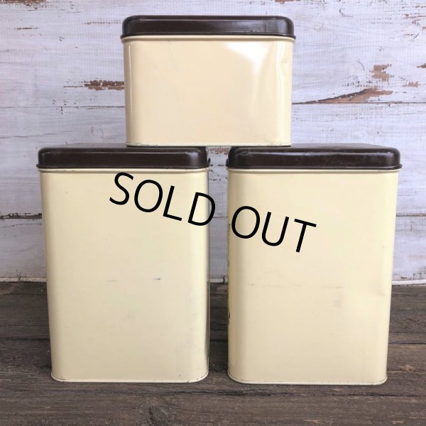 画像4: 70s Vintage Mushrom Canister Tin Can Set (J946) (4)