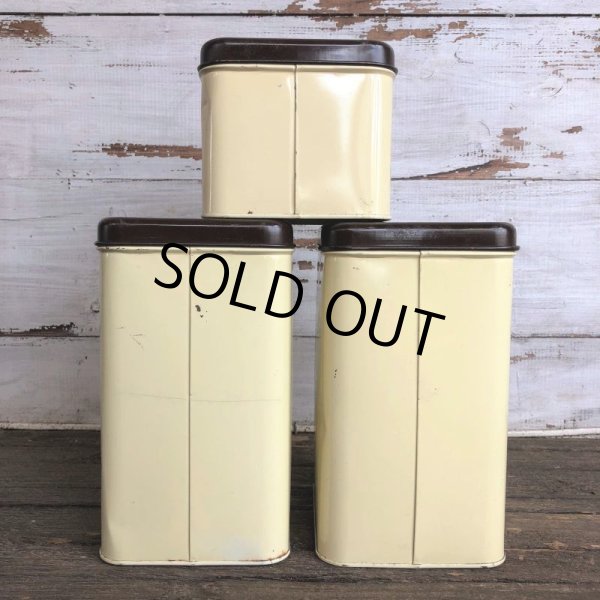 画像3: 70s Vintage Mushrom Canister Tin Can Set (J946) (3)