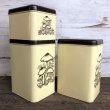 画像2: 70s Vintage Mushrom Canister Tin Can Set (J946) (2)