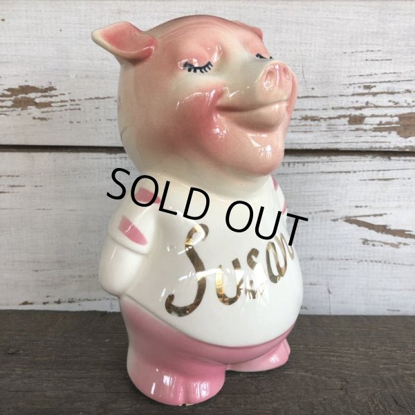 画像2: Vintage Ceramic Piggy Bank Susan (J956) (2)