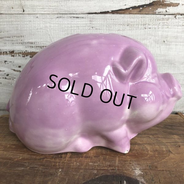 画像2: Vintage Ceramic Piggy Bank Pink (J952) (2)