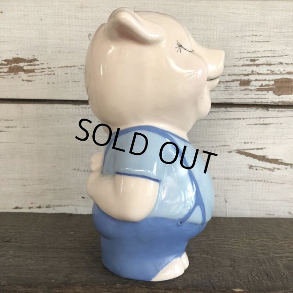 画像3: Vintage Ceramic Piggy Bank Blue (J955) (3)
