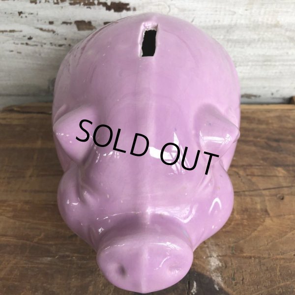 画像5: Vintage Ceramic Piggy Bank Pink (J952) (5)