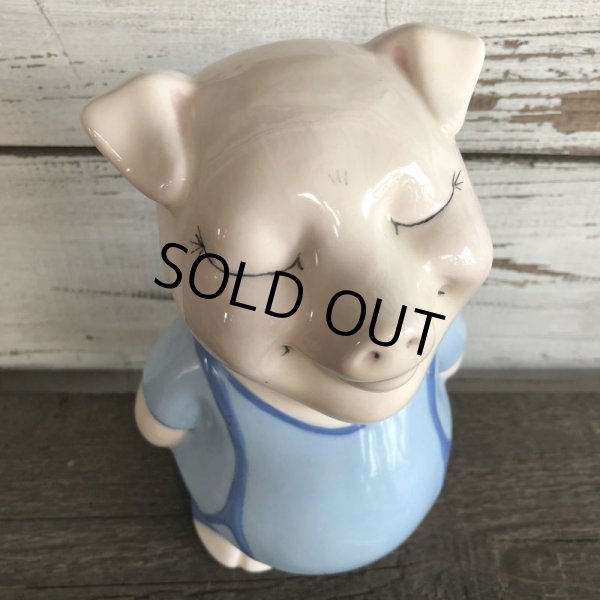 画像6: Vintage Ceramic Piggy Bank Blue (J955) (6)