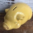 画像7: Vintage Ceramic Piggy Bank Yellow (J953) (7)