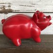 画像3: Vintage Plastic Piggy Bank Red (J954) (3)