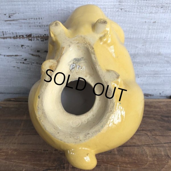 画像9: Vintage Ceramic Piggy Bank Yellow (J953) (9)