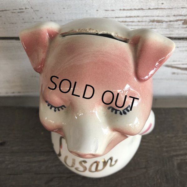 画像7: Vintage Ceramic Piggy Bank Susan (J956) (7)