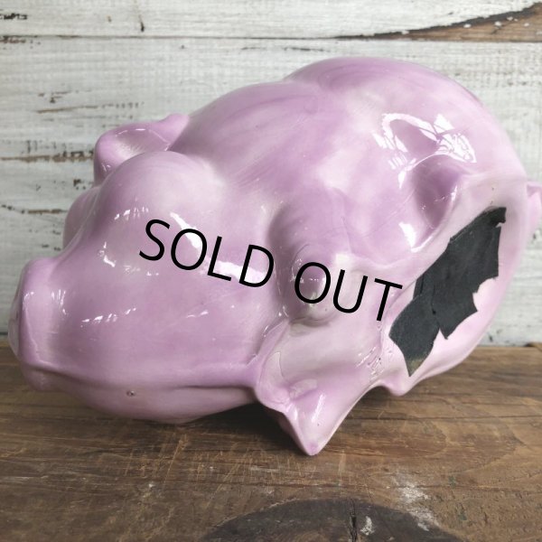 画像6: Vintage Ceramic Piggy Bank Pink (J952) (6)