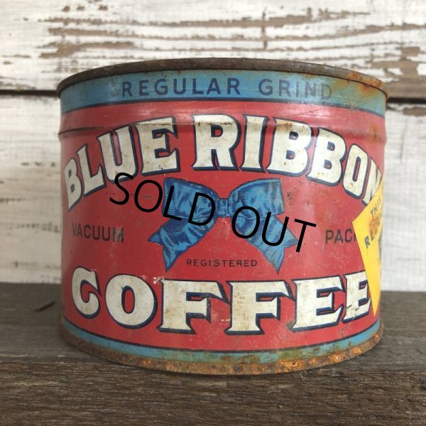 画像1: Vintage Blue Ribbon Coffee Can (J958) (1)
