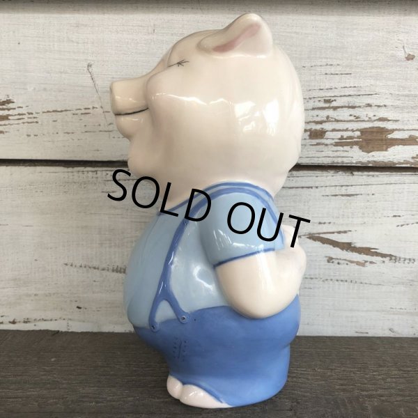 画像5: Vintage Ceramic Piggy Bank Blue (J955) (5)
