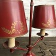 画像5: 40s Vintage Double Arm Bouillotte Student Desk Lamp (J971) (5)