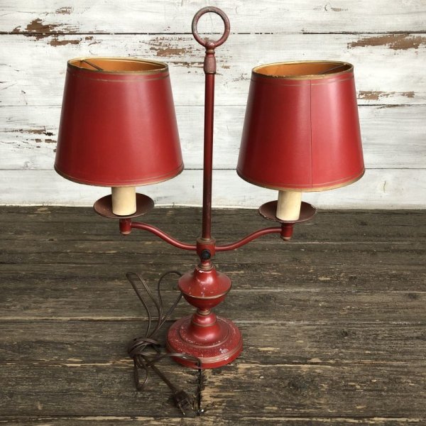 画像4: 40s Vintage Double Arm Bouillotte Student Desk Lamp (J971) (4)