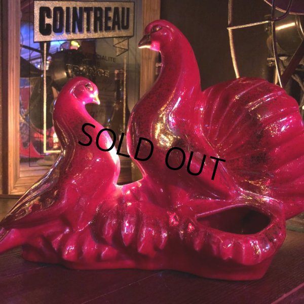 画像8: Mid Century California Pottery Pheasants Ceramic TV Lamp (J958) (8)