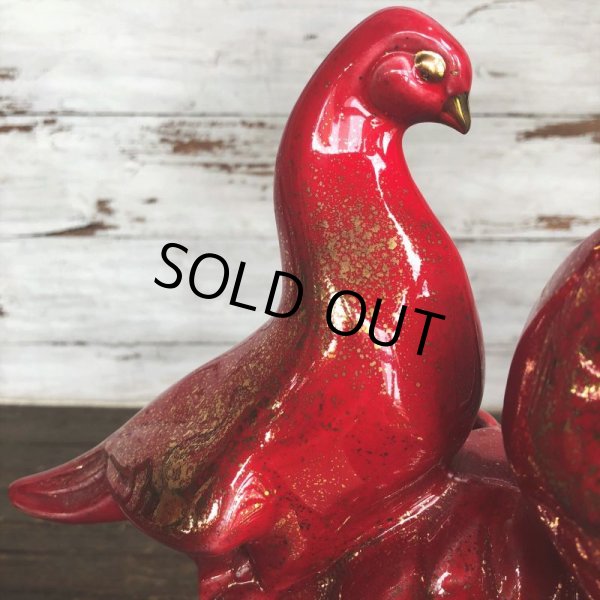 画像7: Mid Century California Pottery Pheasants Ceramic TV Lamp (J958) (7)