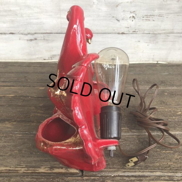 画像2: Mid Century California Pottery Pheasants Ceramic TV Lamp (J958) (2)