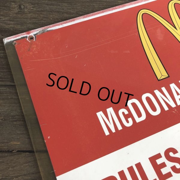 画像7: 70s Vintage MCDONALDS Playland Rules & Regulations Sign  (J948) (7)