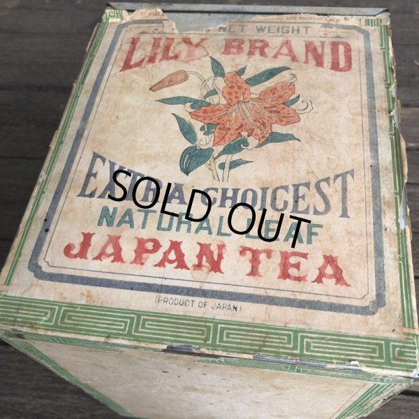 画像8: Vintage Lily Brand Japan Tea Store Display Can (J958)  (8)
