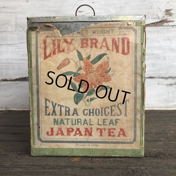 画像1: Vintage Lily Brand Japan Tea Store Display Can (J958)  (1)