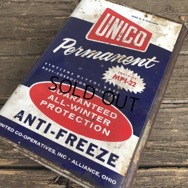 画像8: Vintage Oil Can UNICO Antifreeze One U.S. Gallon (J951)  (8)