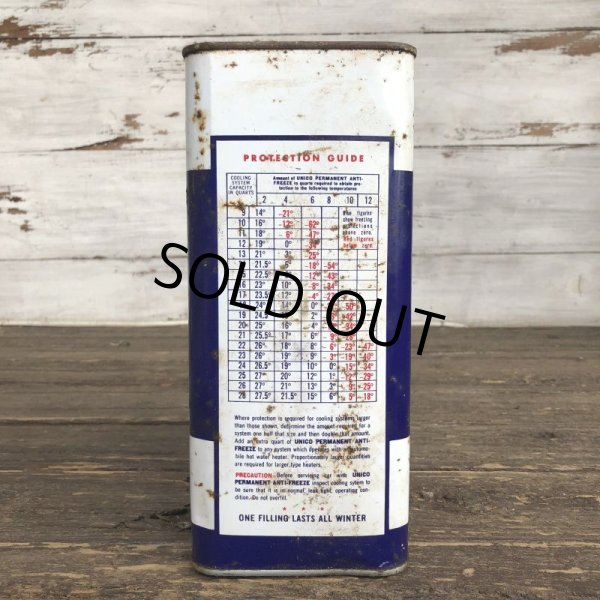 画像4: Vintage Oil Can UNICO Antifreeze One U.S. Gallon (J951)  (4)