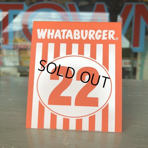 画像1: Whataburger Stores Ordering Table Tent #22 (J962)  (1)