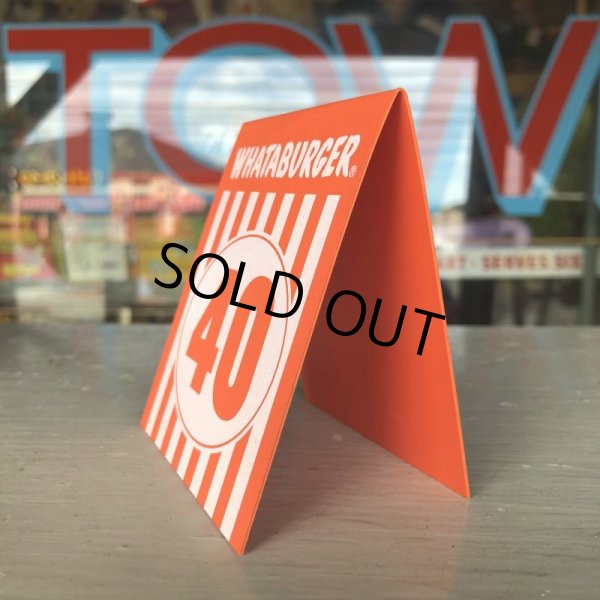 画像2: Whataburger Stores Ordering Table Tent #40 (J964)  (2)
