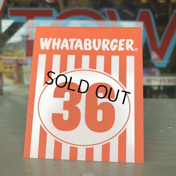 画像1: Whataburger Stores Ordering Table Tent #36 (J966)  (1)