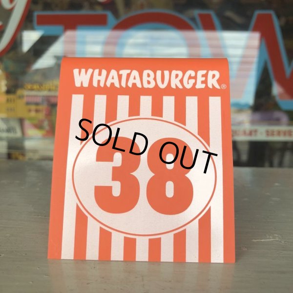 画像1: Whataburger Stores Ordering Table Tent #38 (J967)  (1)