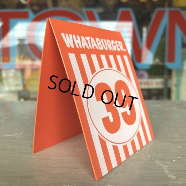 画像2: Whataburger Stores Ordering Table Tent #39 (J965)  (2)
