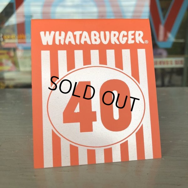 画像1: Whataburger Stores Ordering Table Tent #40 (J964)  (1)