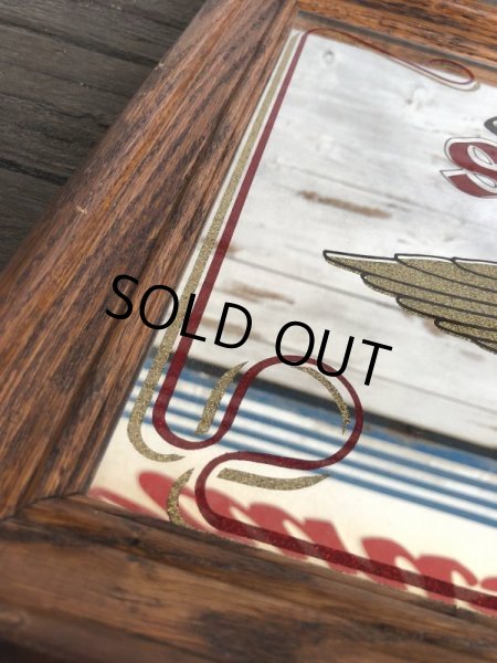 画像3: Vintage ARROW SCHNAPPS Pub BAR Wooden Mirror (J975) (3)