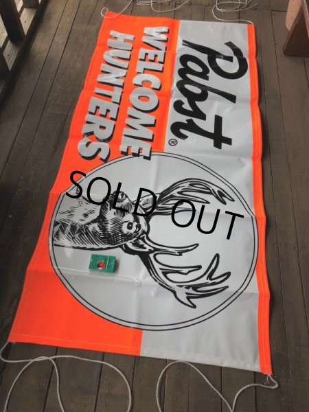 画像3: NOS Welcome Hunters Pabst Brewing Banner Sign (J983) (3)