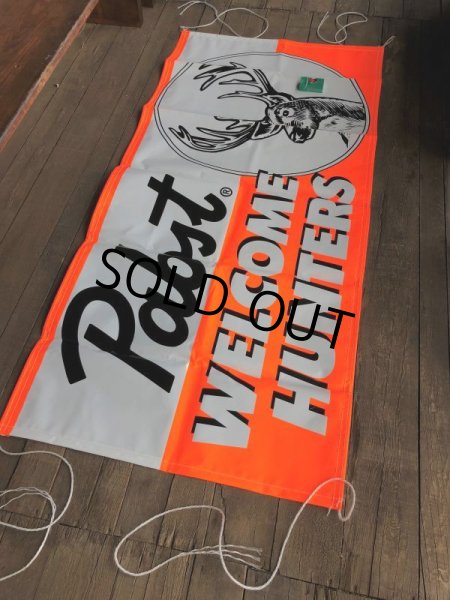 画像4: NOS Welcome Hunters Pabst Brewing Banner Sign (J983) (4)