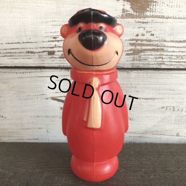 画像1: Vintage Yogi Bear Plastic Doll Red 18cm (S003) (1)