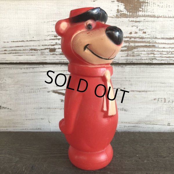 画像2: Vintage Yogi Bear Plastic Doll Red 18cm (S003) (2)