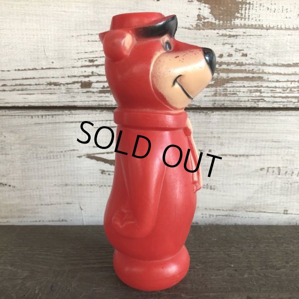 画像3: Vintage Yogi Bear Plastic Doll Red 18cm (S003) (3)