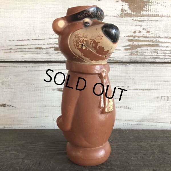 画像1: Vintage Yogi Bear Plastic Doll Brown 18cm (S004) (1)