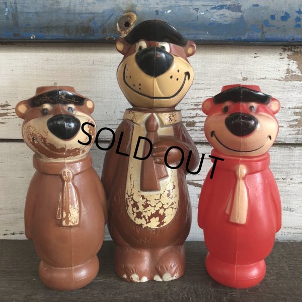 画像7: Vintage Yogi Bear Plastic Doll Brown 18cm (S004) (7)