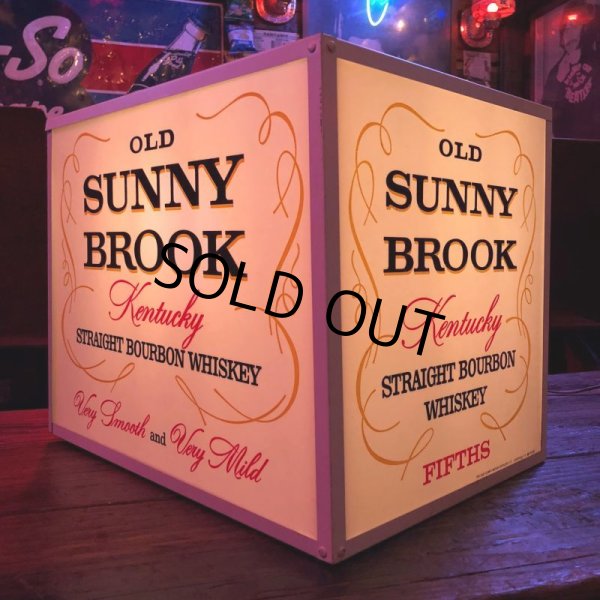 画像1: Vintage Old Sunny Brook Whiskey Lighted BAR Sign (S016) (1)