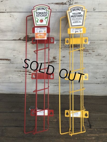 画像1: Vintage Heinz Store Display Metal Shelf Rack Yellow Mustard (S020) (1)