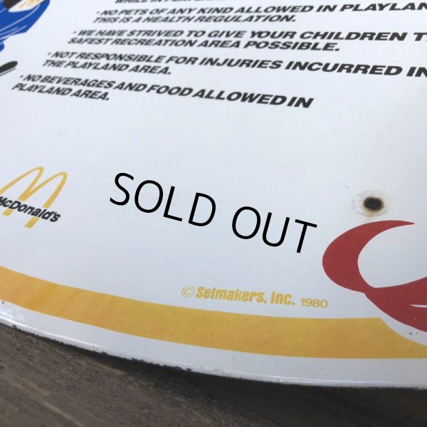 画像7: 80s Vintage McDonalds Playland Regulations sign (S027) (7)