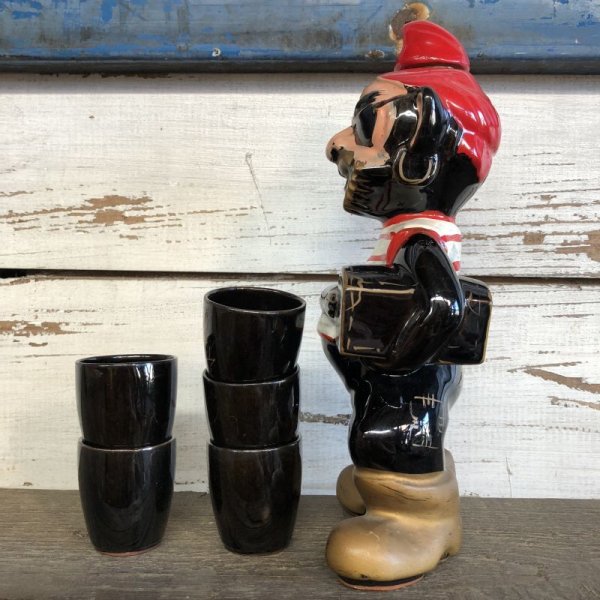 画像2: Vinatge Pirate Decanter & Shot Glass Set (S033) (2)