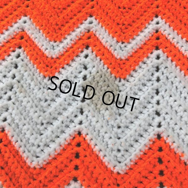 画像5: Vintage U.S.A Knit Blanket Rug 190x135 cm (S068)  (5)