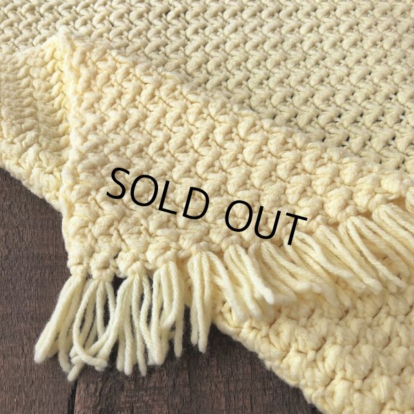 画像3: Vintage U.S.A Baby Knit Blanket Rug 110x56 cm (S077)  (3)