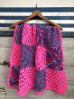 画像1: Vintage U.S.A Knit Blanket Rug 98x76 cm (S081)  (1)
