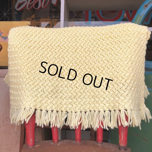 画像2: Vintage U.S.A Baby Knit Blanket Rug 110x56 cm (S077)  (2)