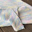 画像3: Vintage U.S.A Baby Knit Blanket Rug 70x70 cm (S076)  (3)