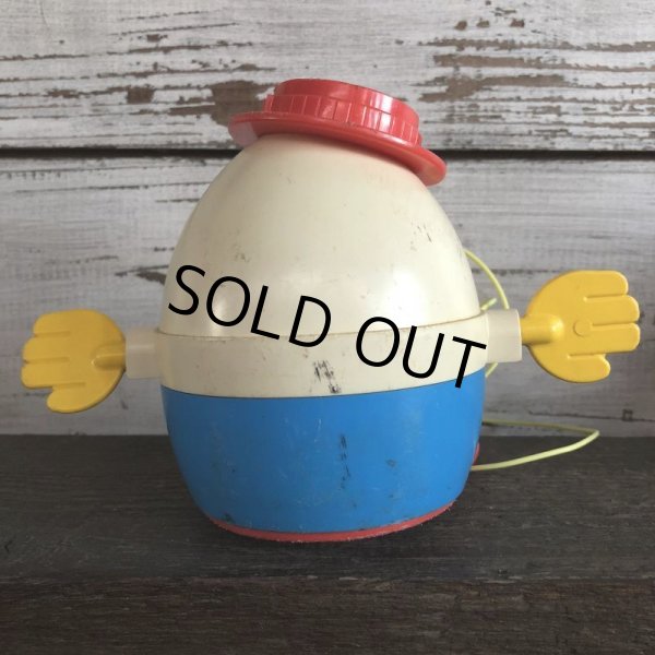 画像3: Vintage Fisher Price Humpty Dumpty Pull Toy Red (S103) (3)