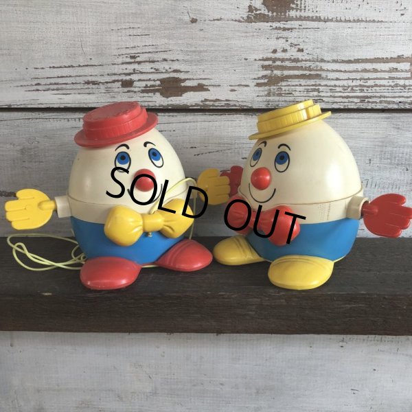 画像8: Vintage Fisher Price Humpty Dumpty Pull Toy Red (S103) (8)